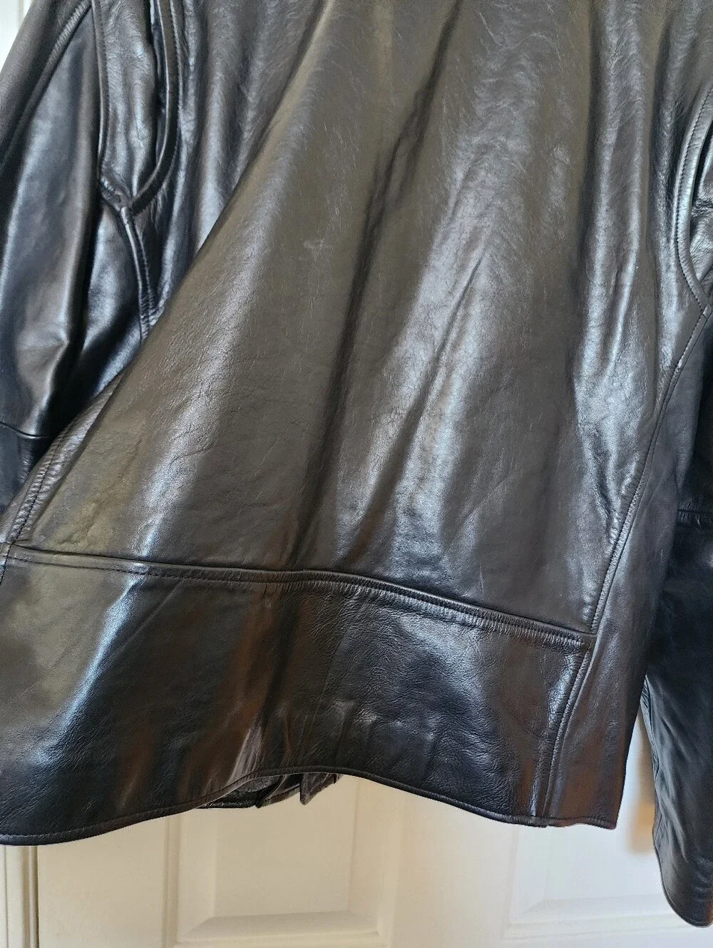 Banana Republic Black Leather Bomber Jacket